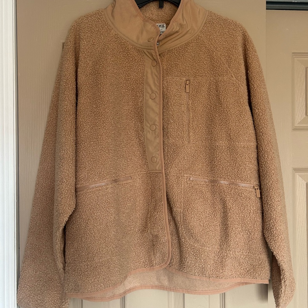 PINK Victoria's Secret Beige Fleece Jacket